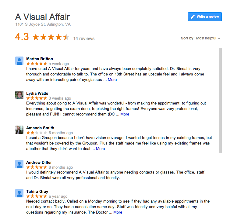 a visual affair google reviews image